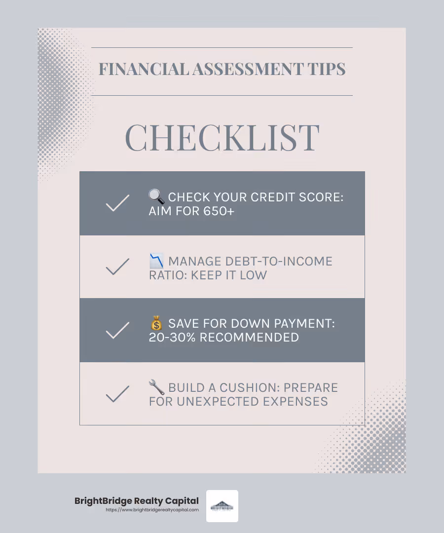 “Improving your credit score is crucial for better loan terms.” - property investment real estate infographic checklist-light-blue-grey