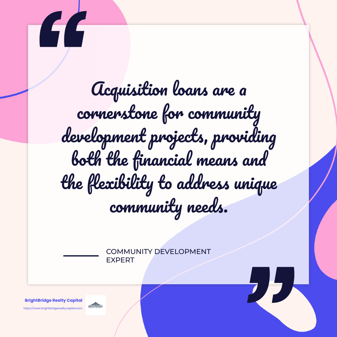 Quote from Community Development Expert - real estate acquisition loans infographic simple-quote-colorful