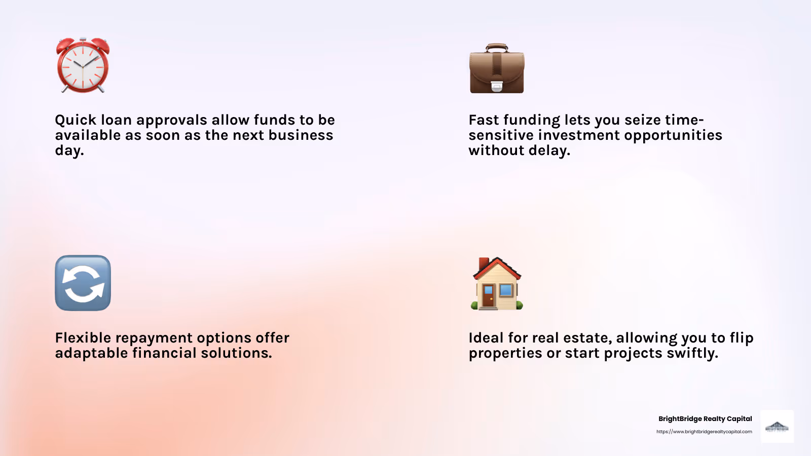 Fast Funding Times - Quick loan approval infographic 4_facts_emoji_light-gradient