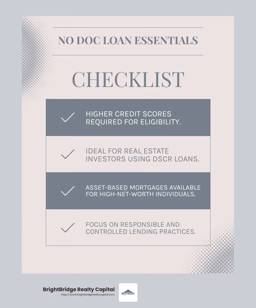 High credit scores are essential for no doc loans in NY - no doc loans ny infographic checklist-light-blue-grey