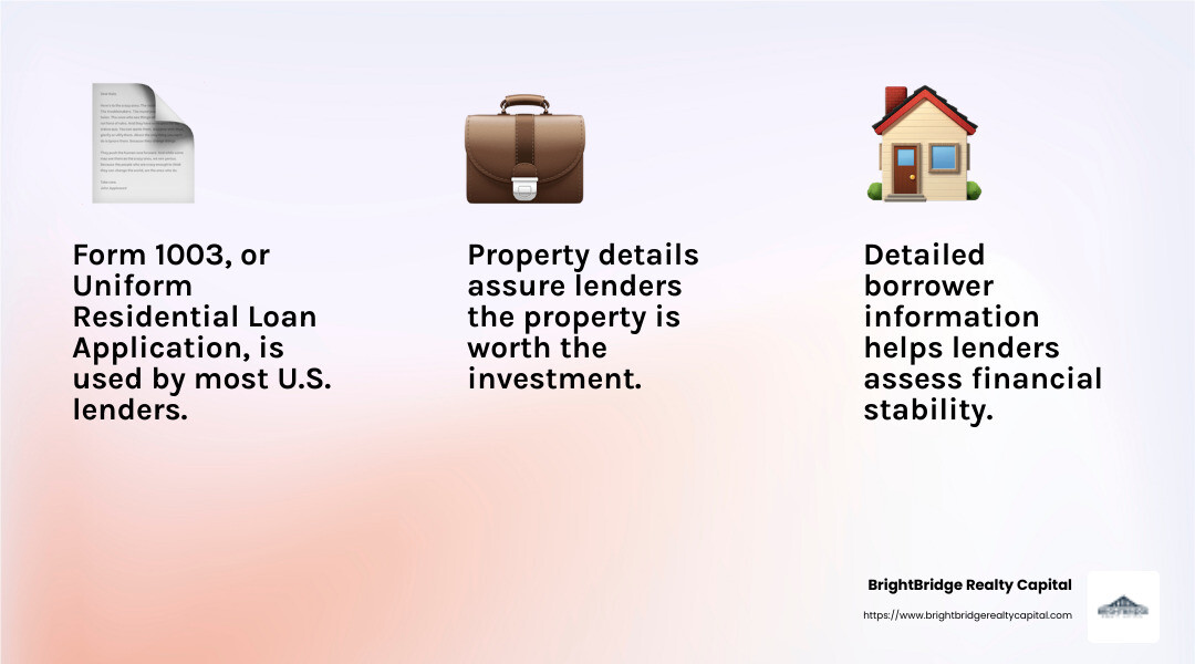 Mortgage Application Key Components - real estate loan application infographic 3_facts_emoji_light-gradient