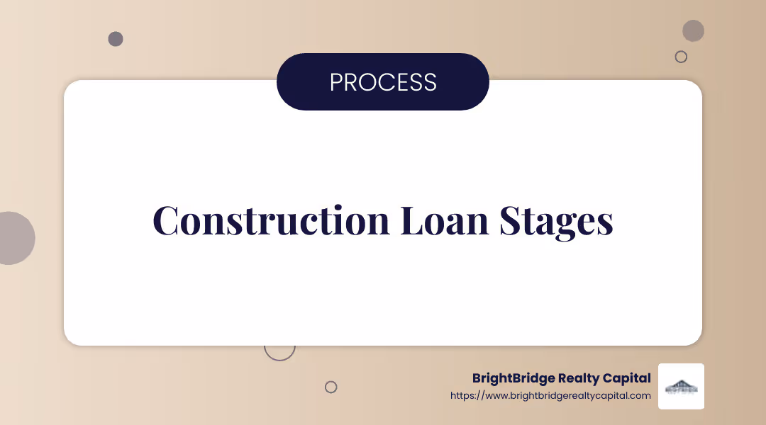 How Construction Loans Work - real estate construction financing infographic simple-info-landscape-card