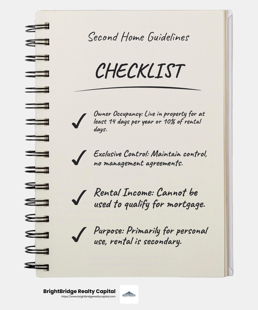 Fannie Mae's Guidelines for Second Homes - fannie mae second home rental income infographic checklist-notebook Fannie Mae's Guidelines for Second Homes - fannie mae second home rental income infographic checklist-notebook