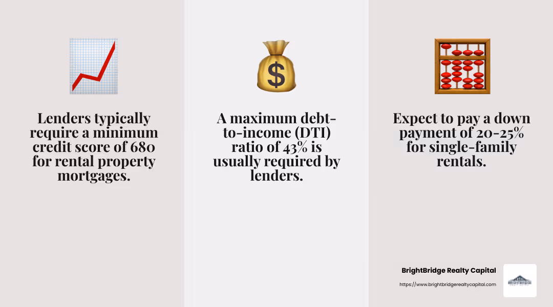 Understanding the key requirements for taking out a mortgage on a rental property is crucial for investors. - taking out a mortgage on a rental property infographic 3_facts_emoji_grey