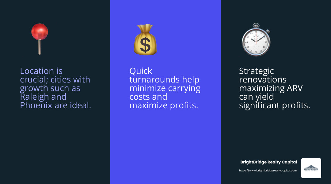 Quote about the importance of quick turnarounds in house flipping - fix and flip market infographic 3_facts_emoji_blue Quote about the importance of quick turnarounds in house flipping - fix and flip market infographic 3_facts_emoji_blue