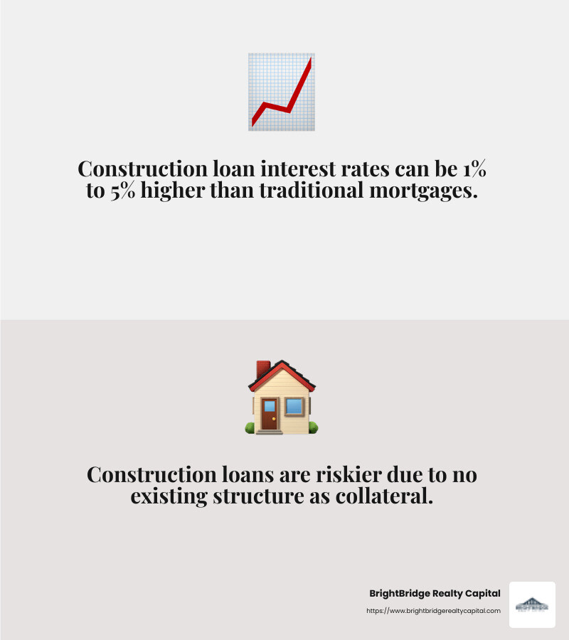 Higher interest rates for construction loans - Construction financing process infographic 2_facts_emoji_grey
