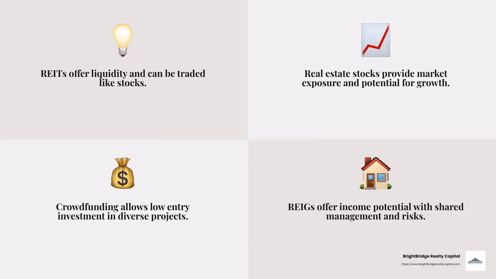Real estate investment options infographic - realty investment solutions infographic 4_facts_emoji_grey