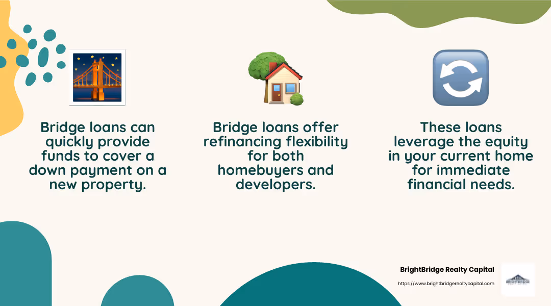 Bridge loans provide short-term cash flow solutions for real estate investors. - best bridge loans infographic 3_facts_emoji_nature