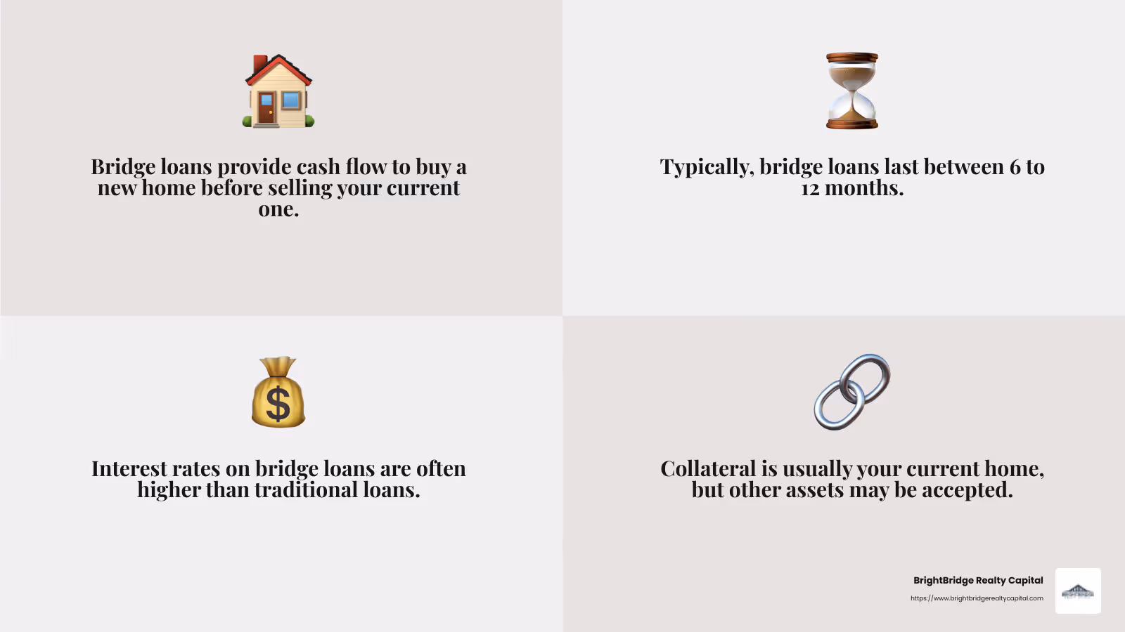 Bridge Loan Infographic - bridge loan to buy a house infographic 4_facts_emoji_grey