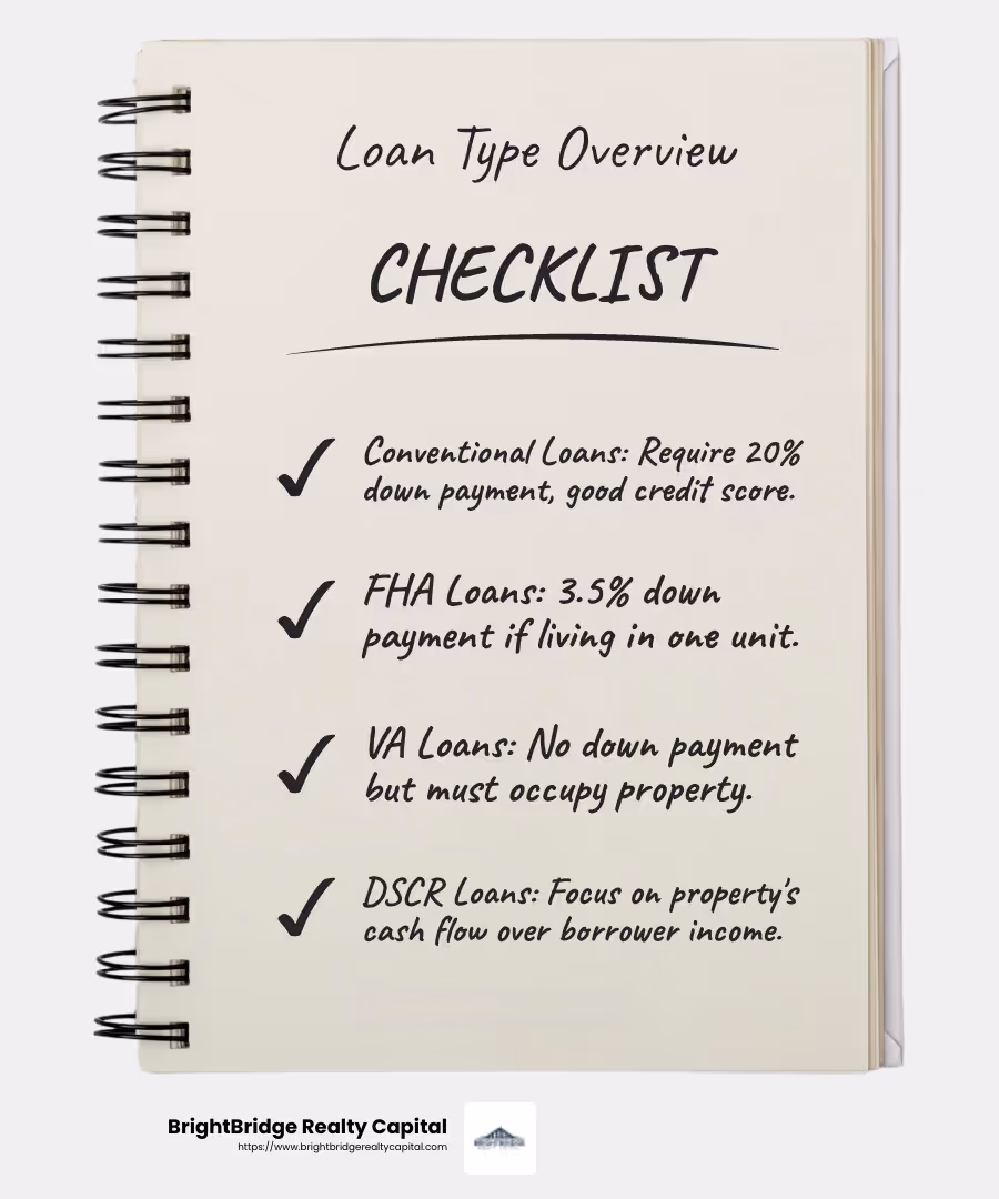 DSCR Loans: No Income Check Needed - best home loan for investment property infographic checklist-notebook