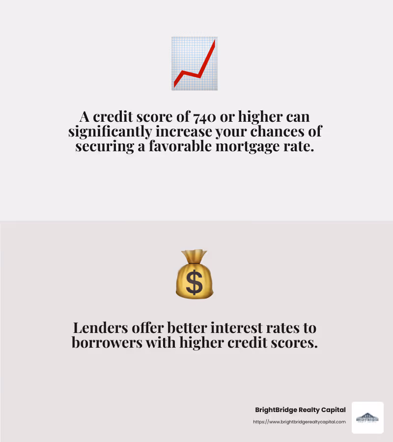 Higher credit scores can lead to better mortgage rates - best home loan rates for investment property infographic 2_facts_emoji_grey
