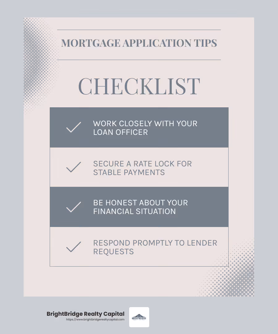 Timely responses and document readiness are key to a fast mortgage process. - fast mortgage process infographic checklist-light-blue-grey