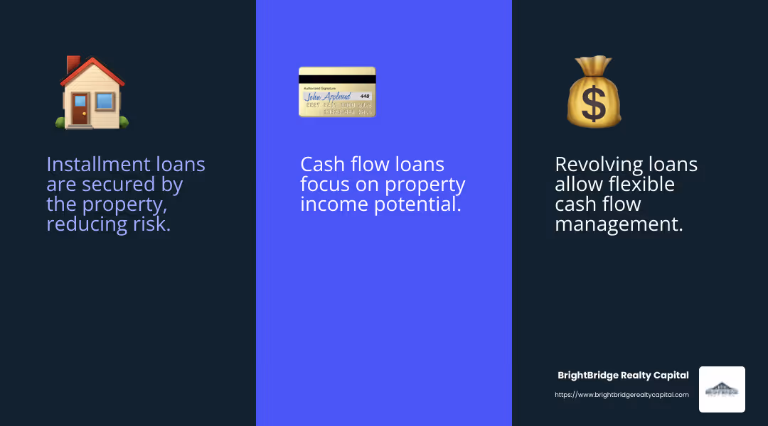 Cash Flow Loans Infographic - real estate debt financing infographic 3_facts_emoji_blue
