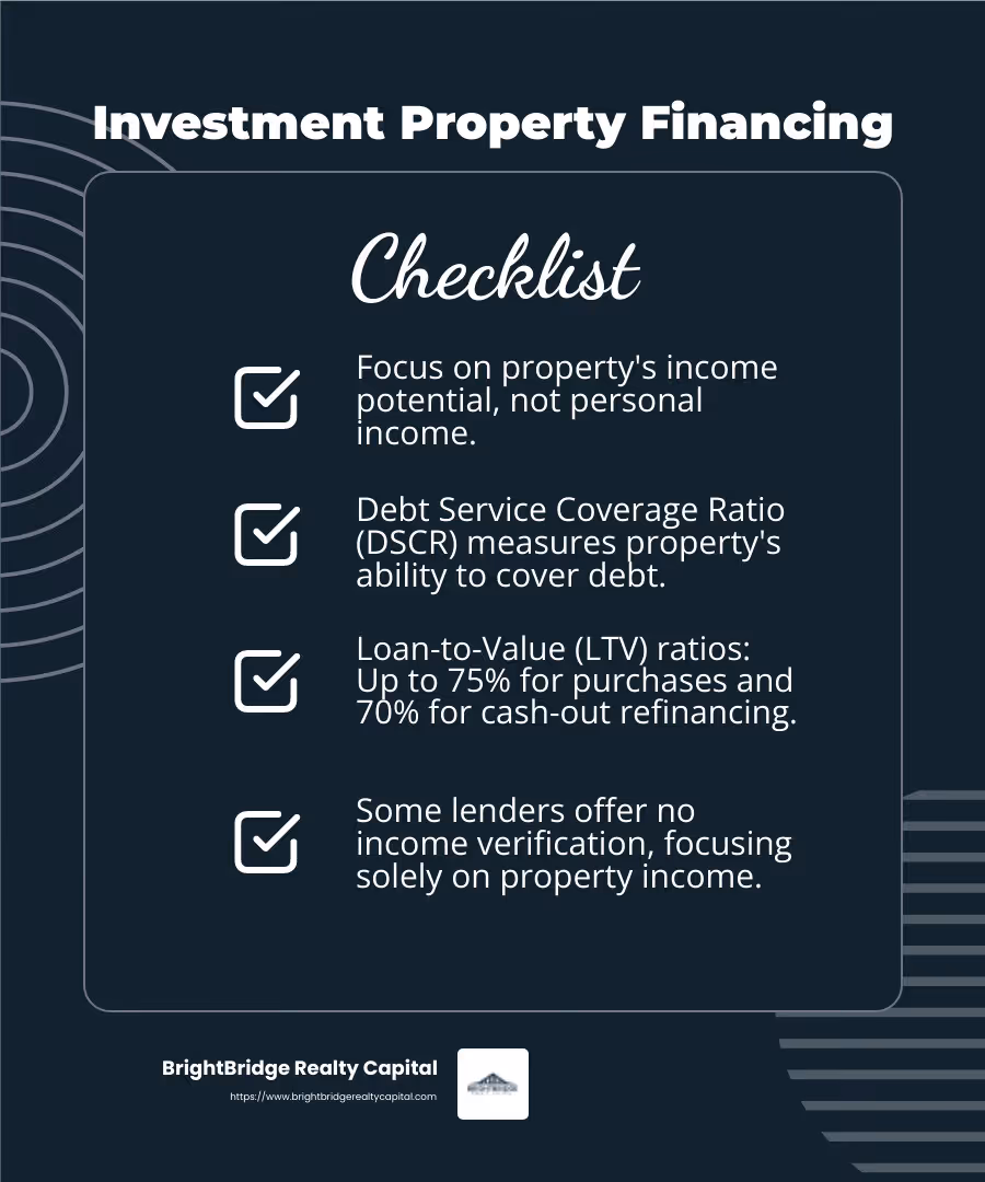 Financing options infographic - short term rental lenders infographic checklist-dark-blue