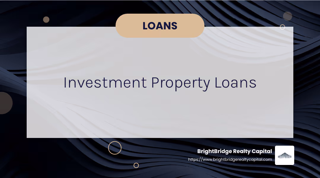 Investment Property Loans Overview - types of loans for investment property infographic simple-info-landscape-card-dark