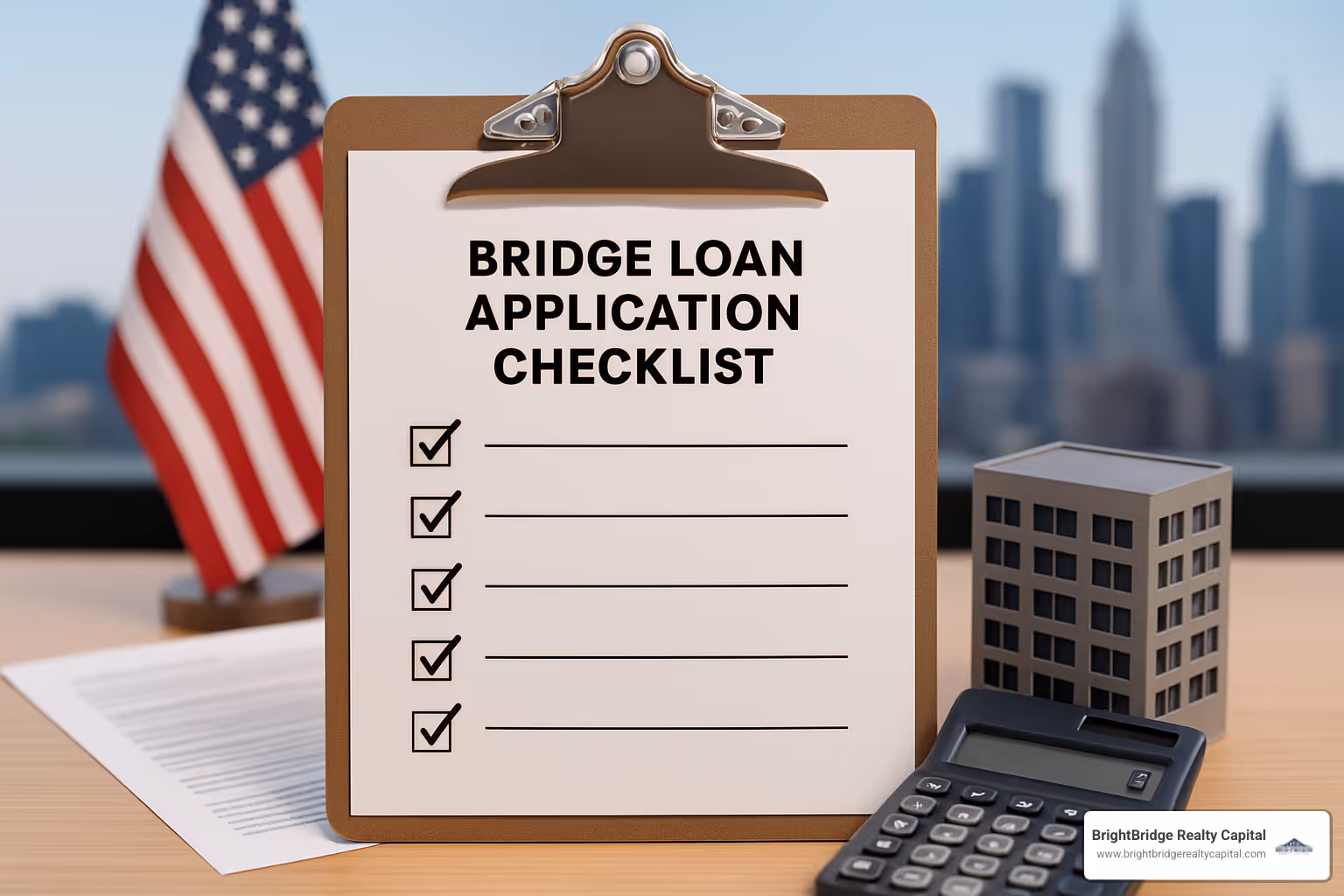 Bridge loan application checklist - bridge loan for commercial property