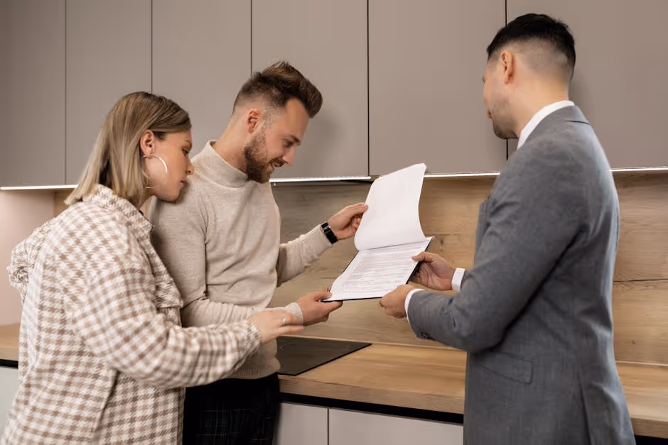 Real estate investor reviewing property documents - private funding for real estate investors