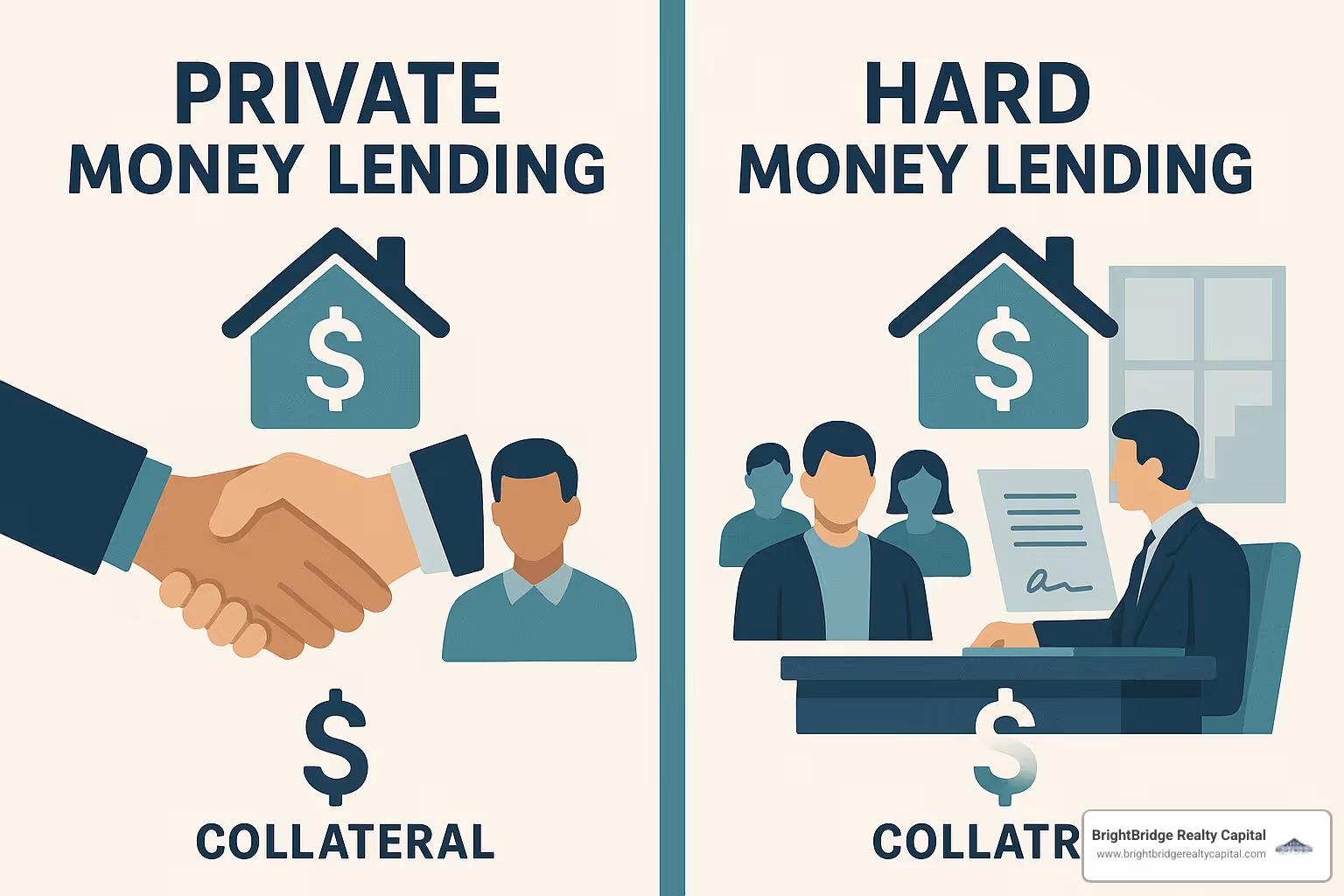 Private money vs hard money lending comparison - private funding for real estate investors
