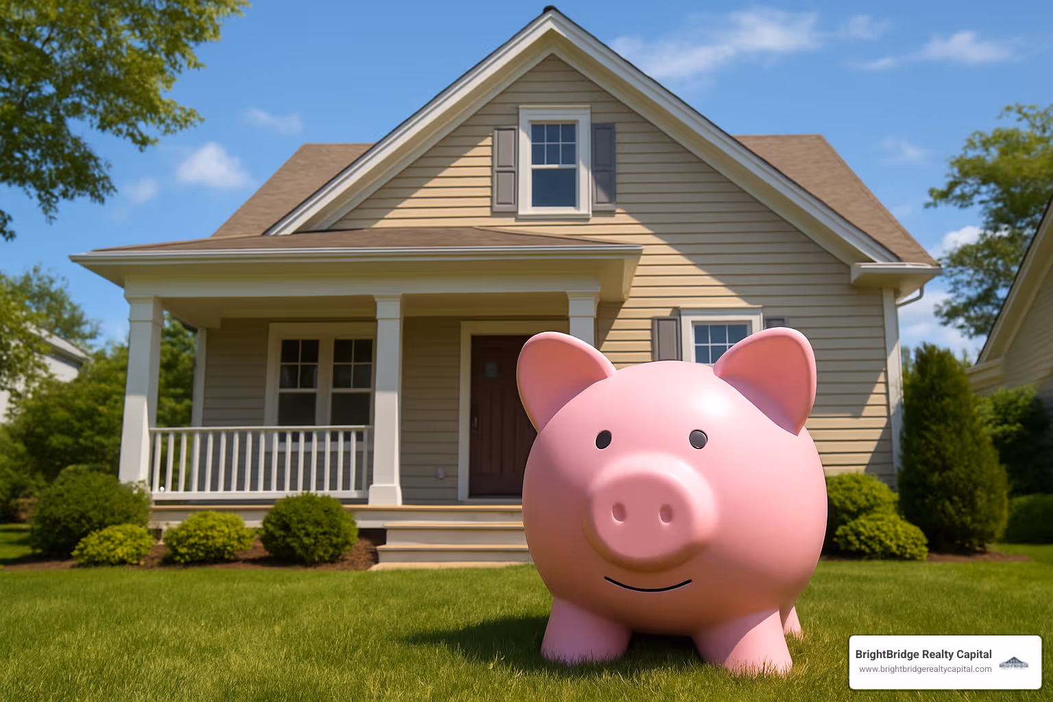 House with piggy bank representing home equity - alternatives to bridge loans