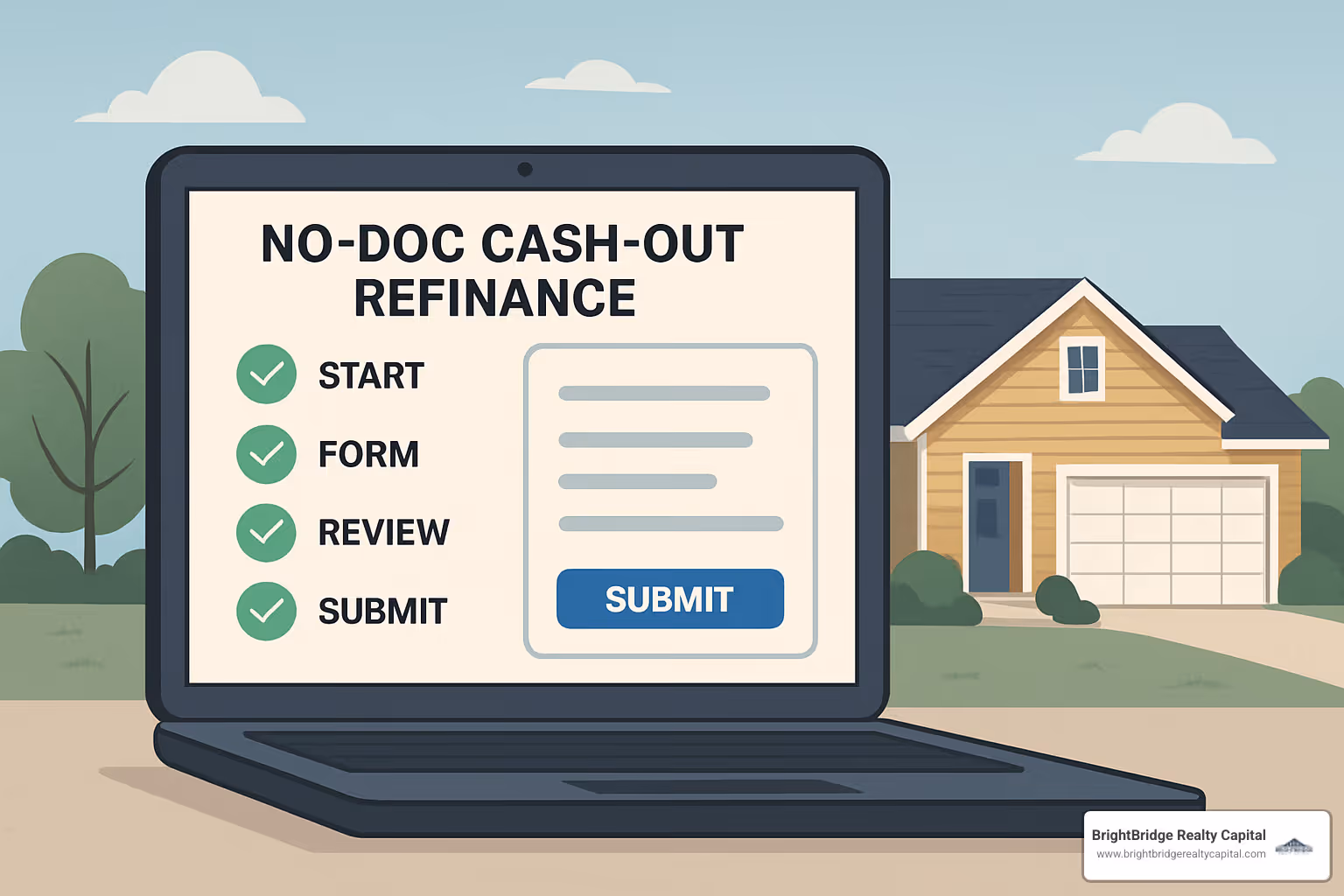 Digital application flow for no-doc cash-out refinancing - cash out refinance no doc