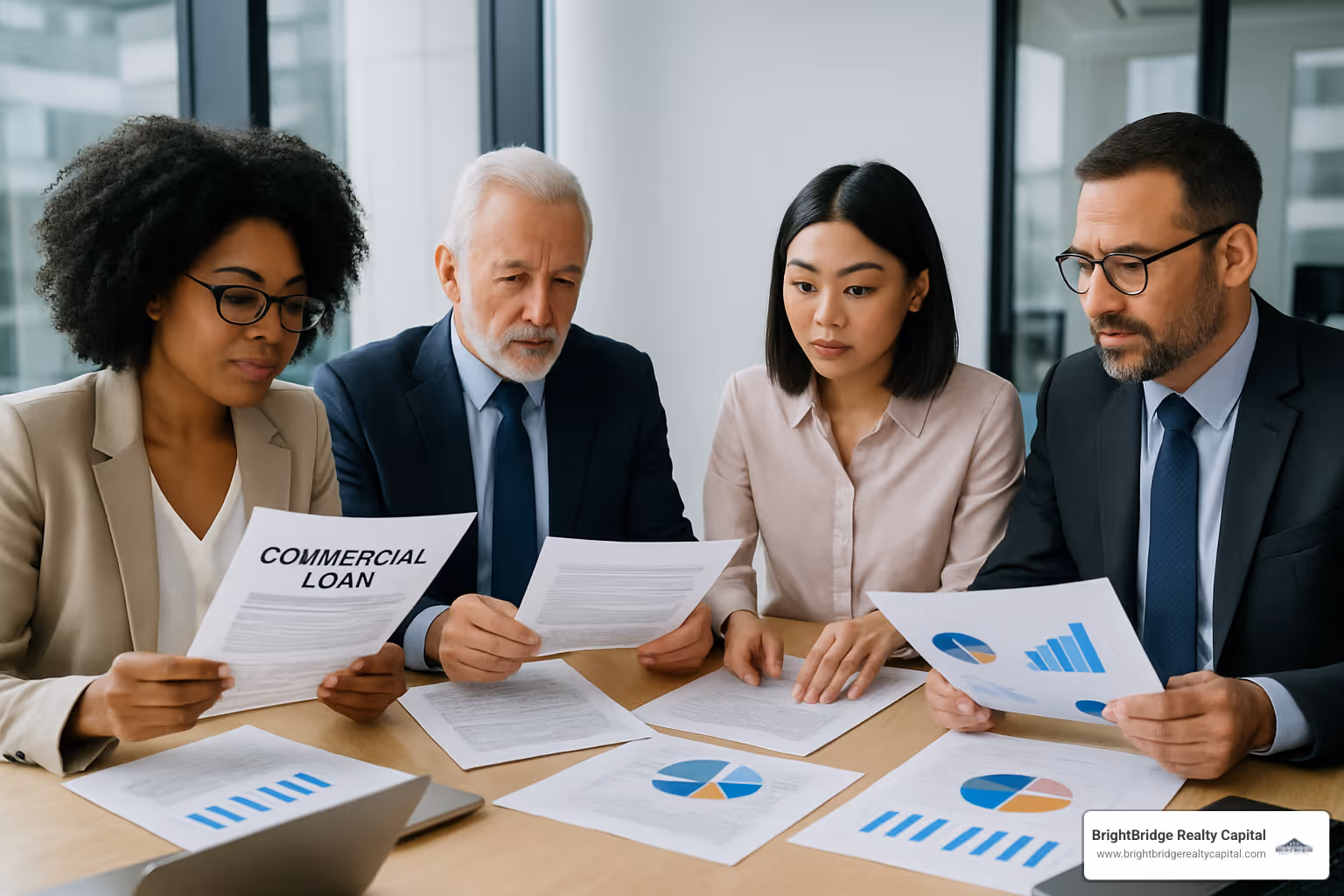 business owners comparing different loan offers - direct commercial loans
