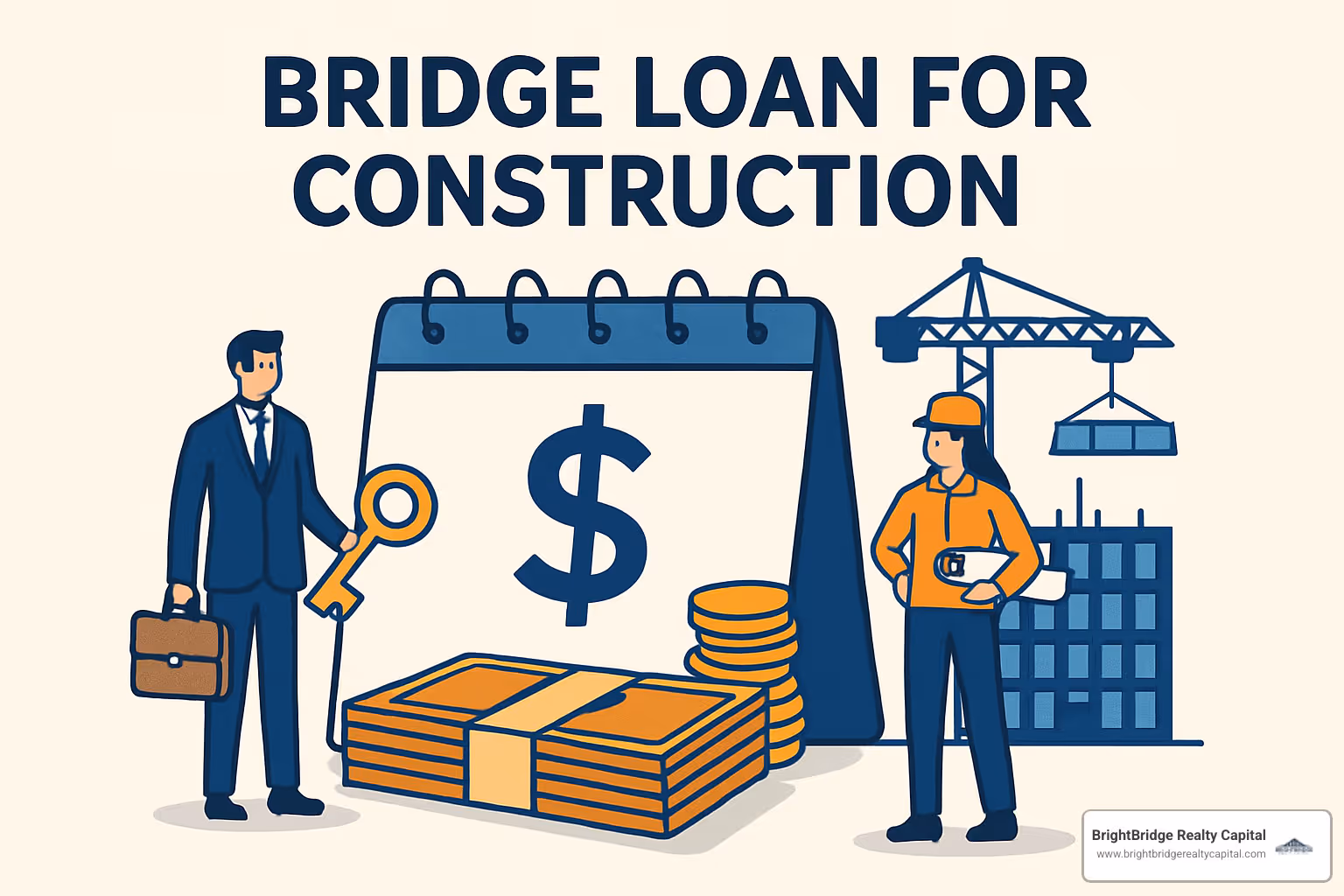 Flowchart showing different construction financing options and decision points - bridge loan for construction