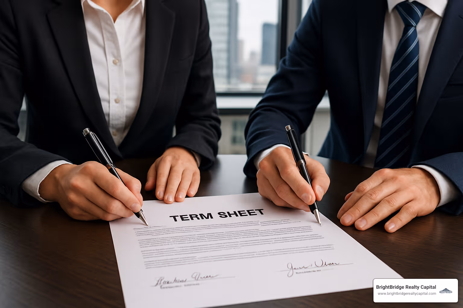 signed term sheet - fast funding bridge loans