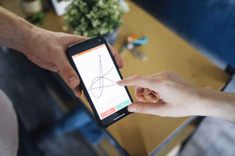 digital signature being applied to a loan document - fast approval real estate loans connecticut