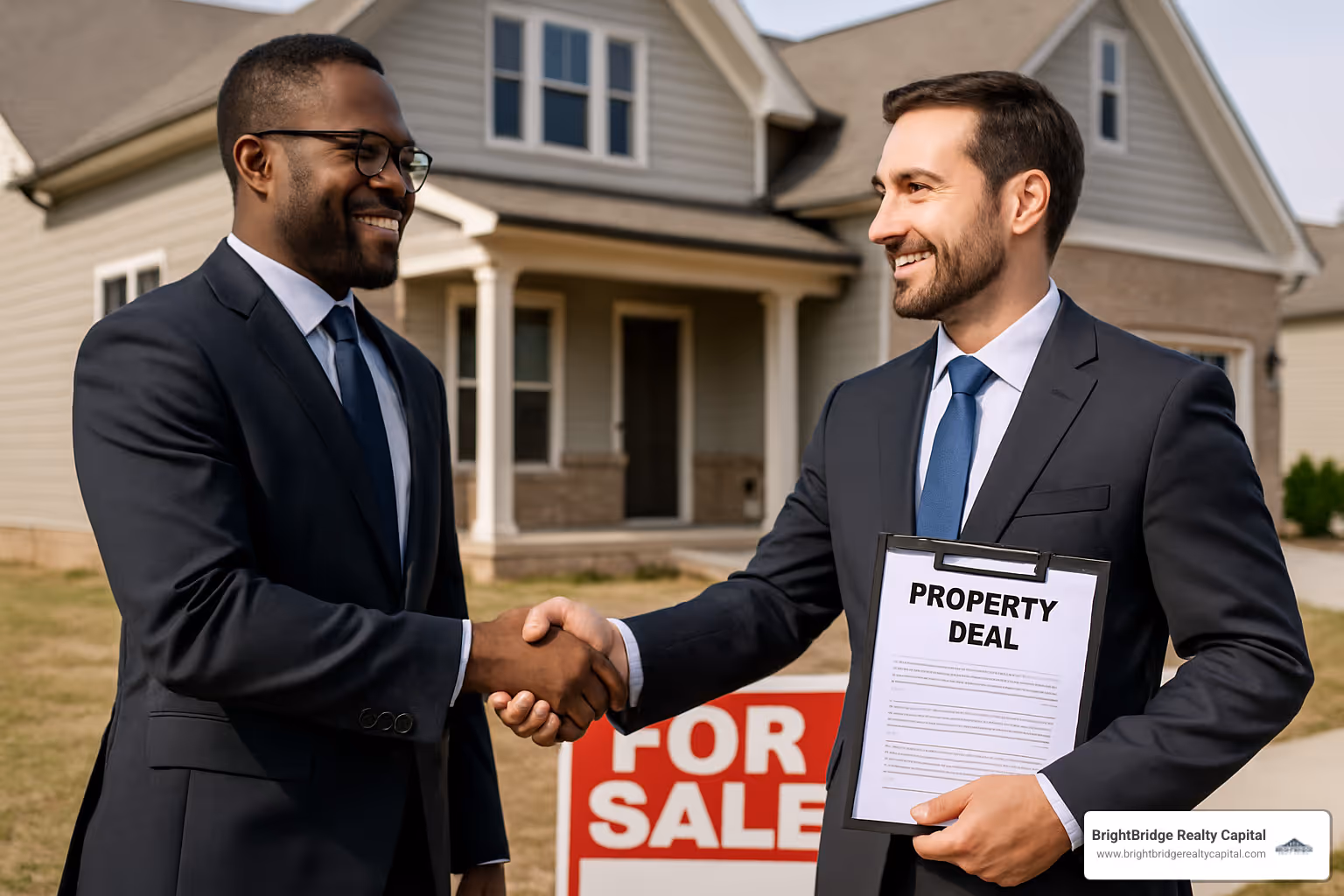 real estate investor shaking hands on a property deal - fast approval real estate loans connecticut