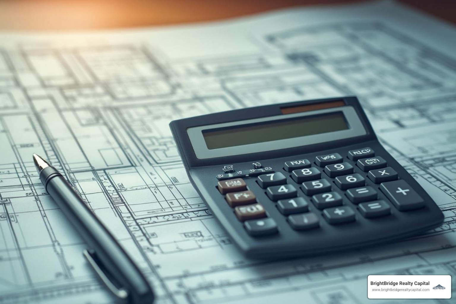 blueprint and calculator - Commercial real estate financing