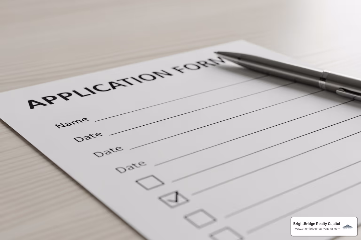 simplified application form or checklist - fast real estate loan