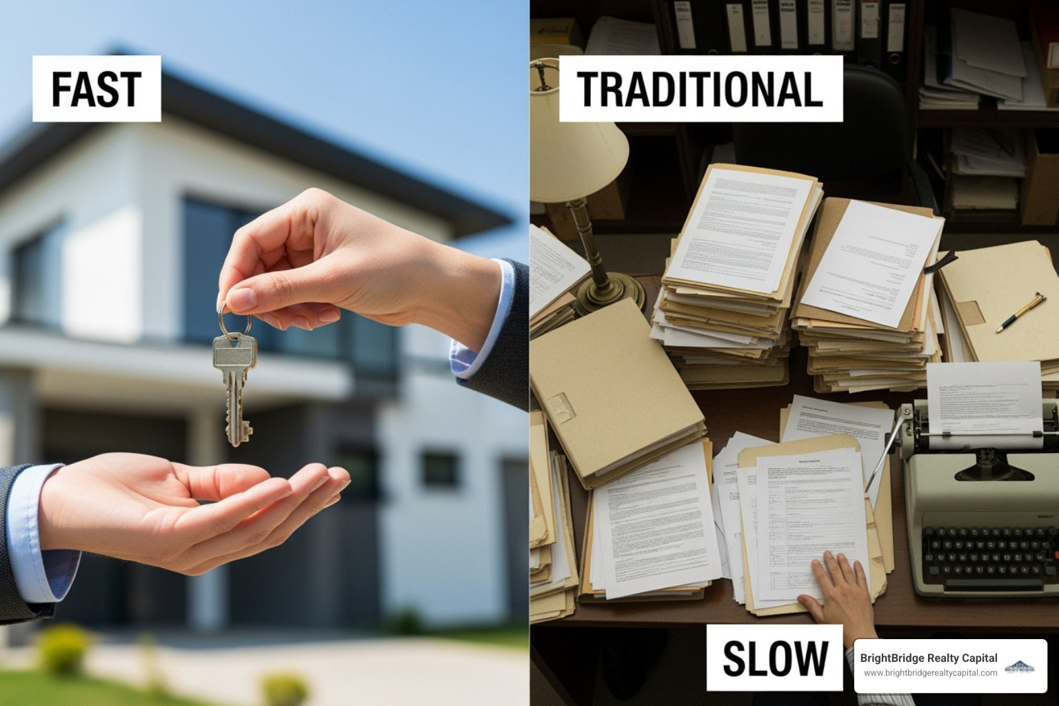 comparison chart of fast vs. traditional loans - fast real estate loan