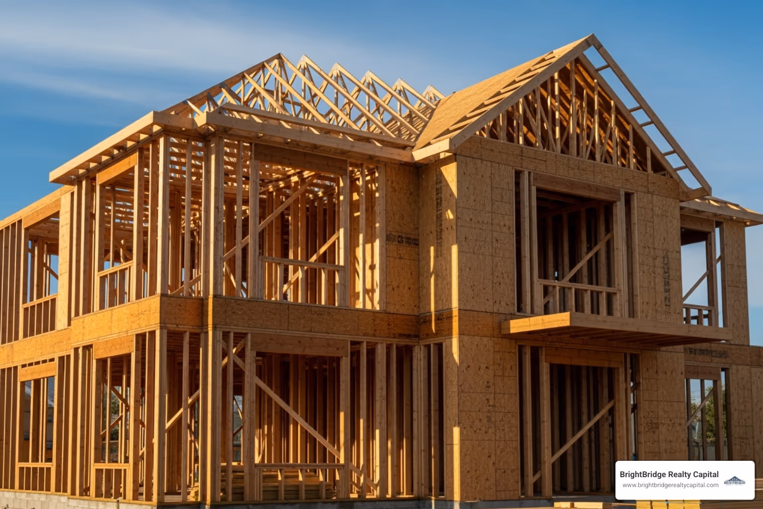 home's wooden frame - how to get a construction loan