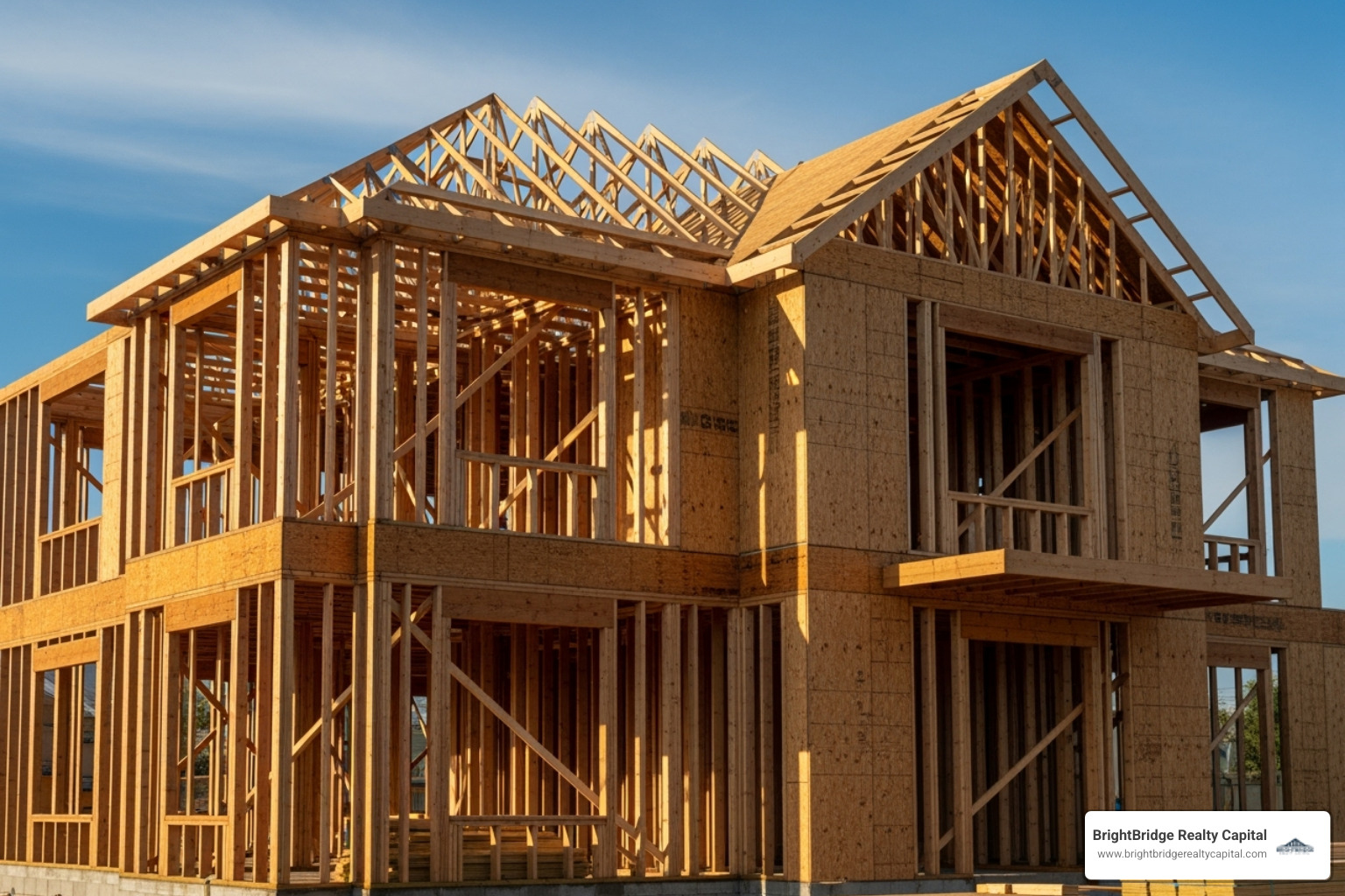 home's wooden frame - how to get a construction loan