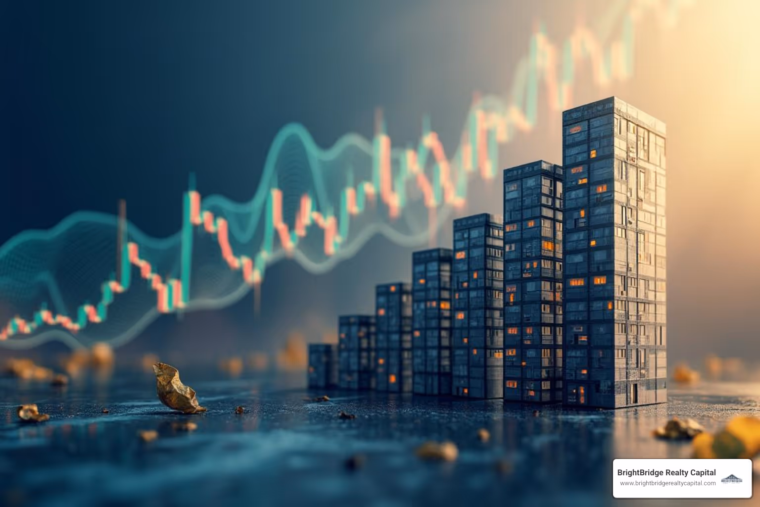 Graph of private real estate returns vs. public stocks and bonds - private capital real estate