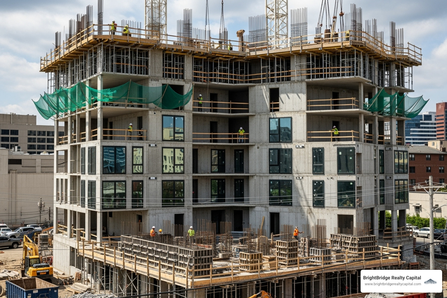 multi-unit apartment building under construction - builder loan