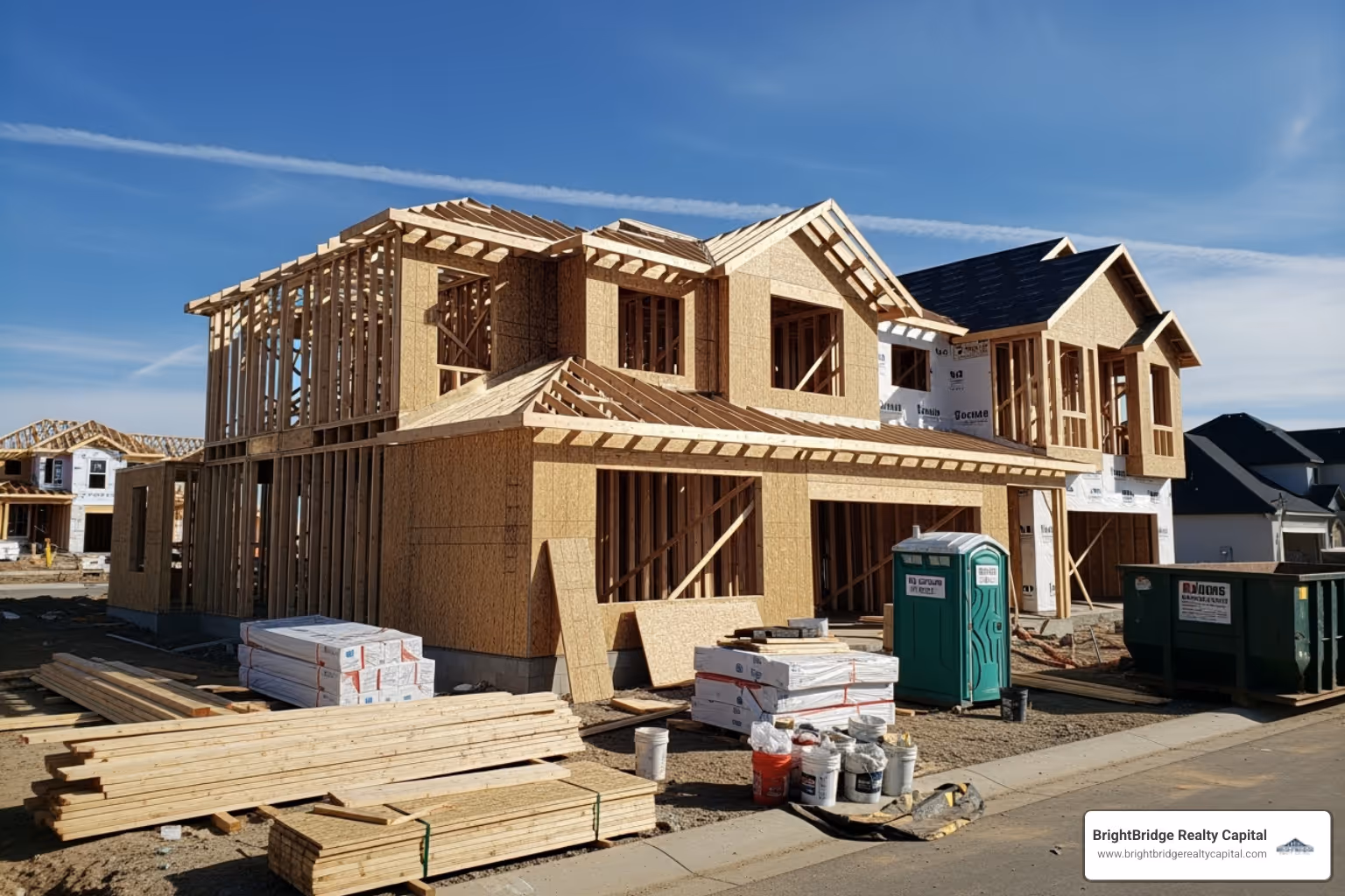 modern residential property under construction - non traditional financing