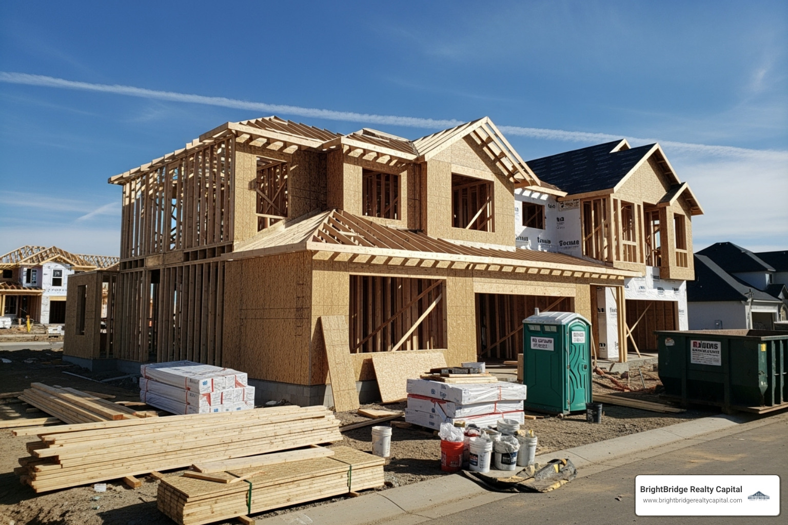 modern residential property under construction - non traditional financing