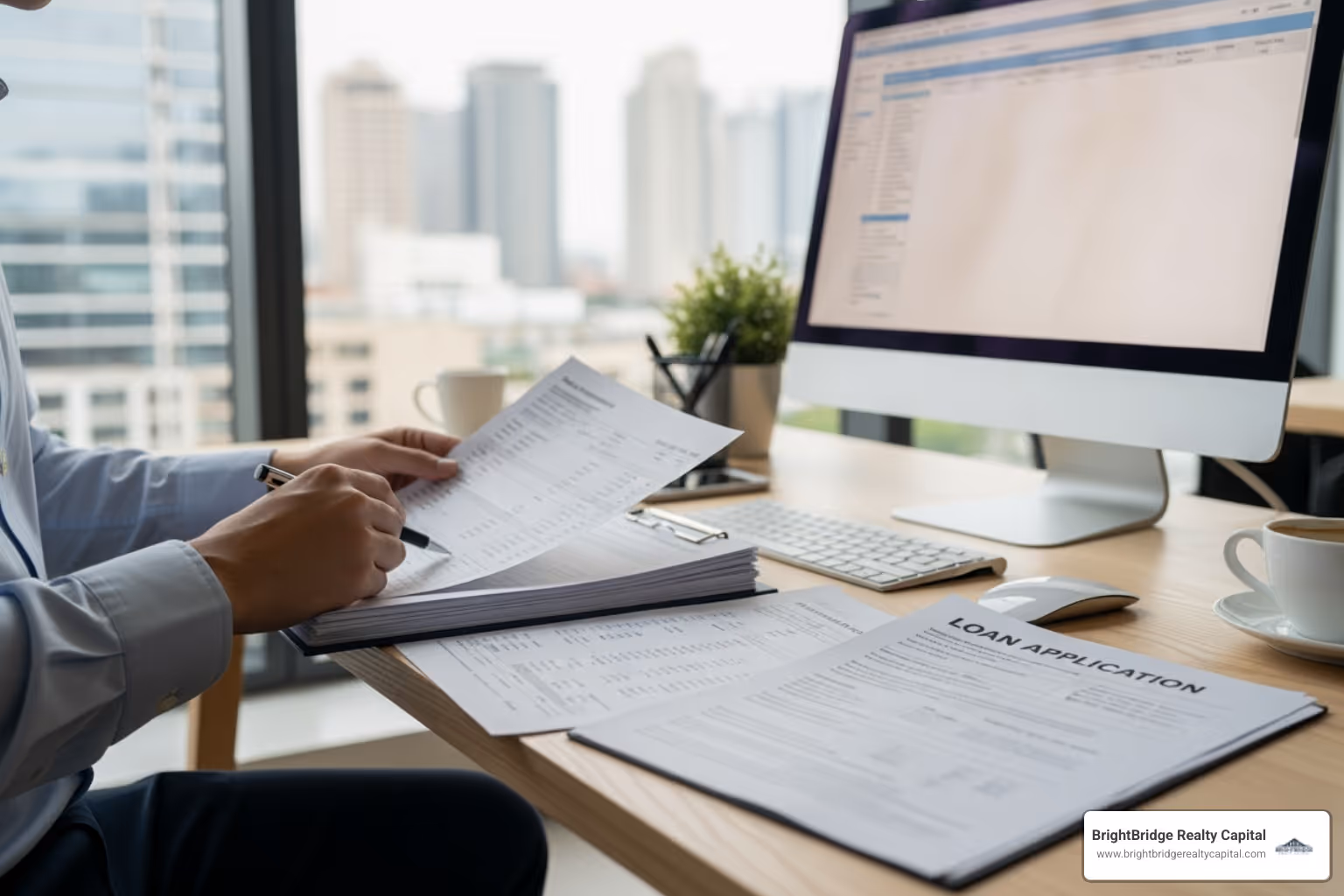 Loan officer reviewing an application - Commercial property financing