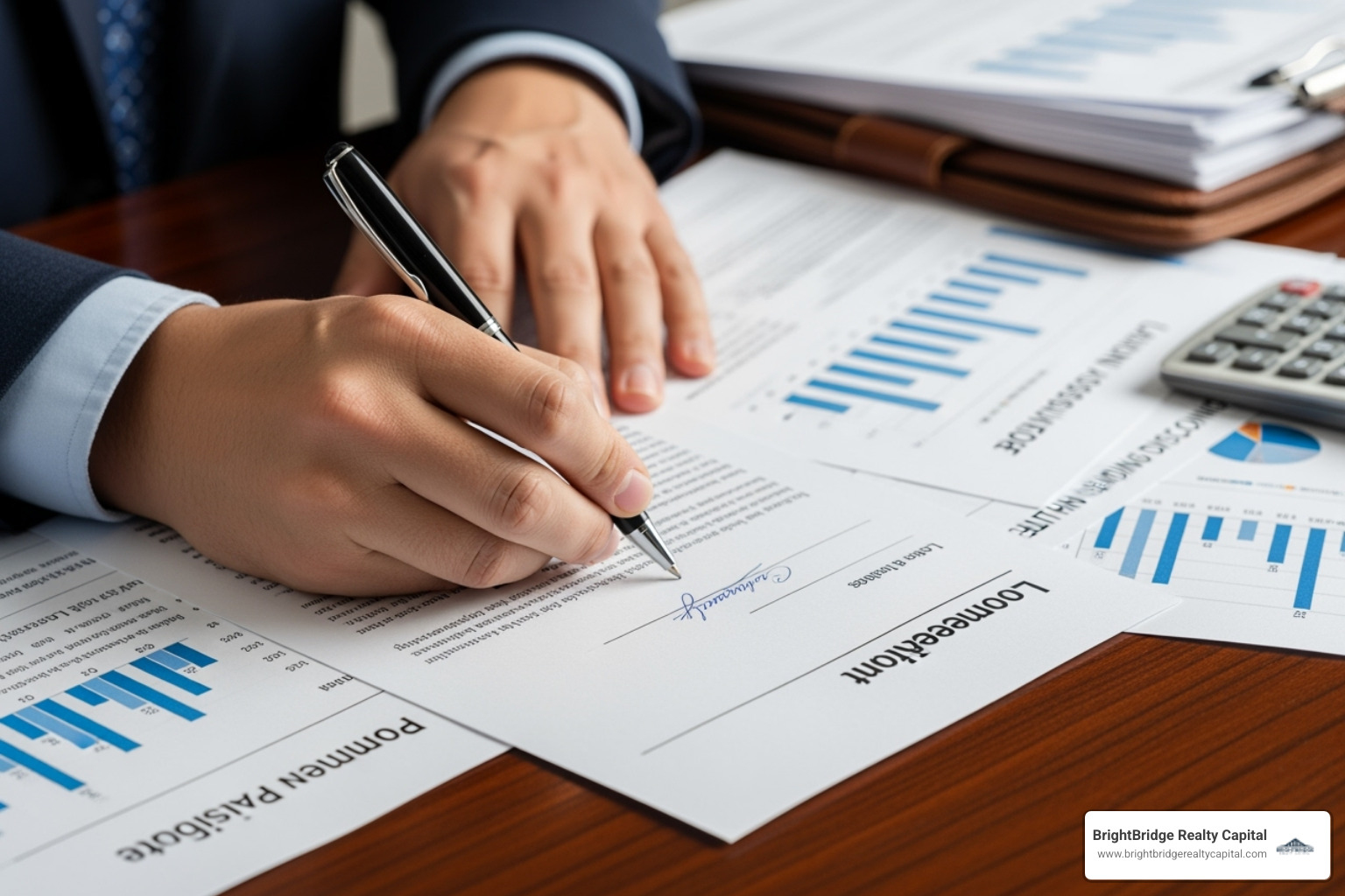 Person signing loan documents - Commercial property financing