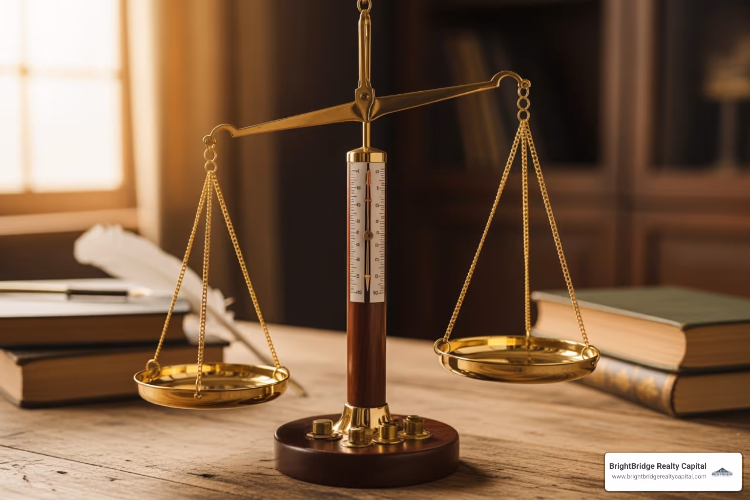 Balance scale weighing pros and cons - home equity loan