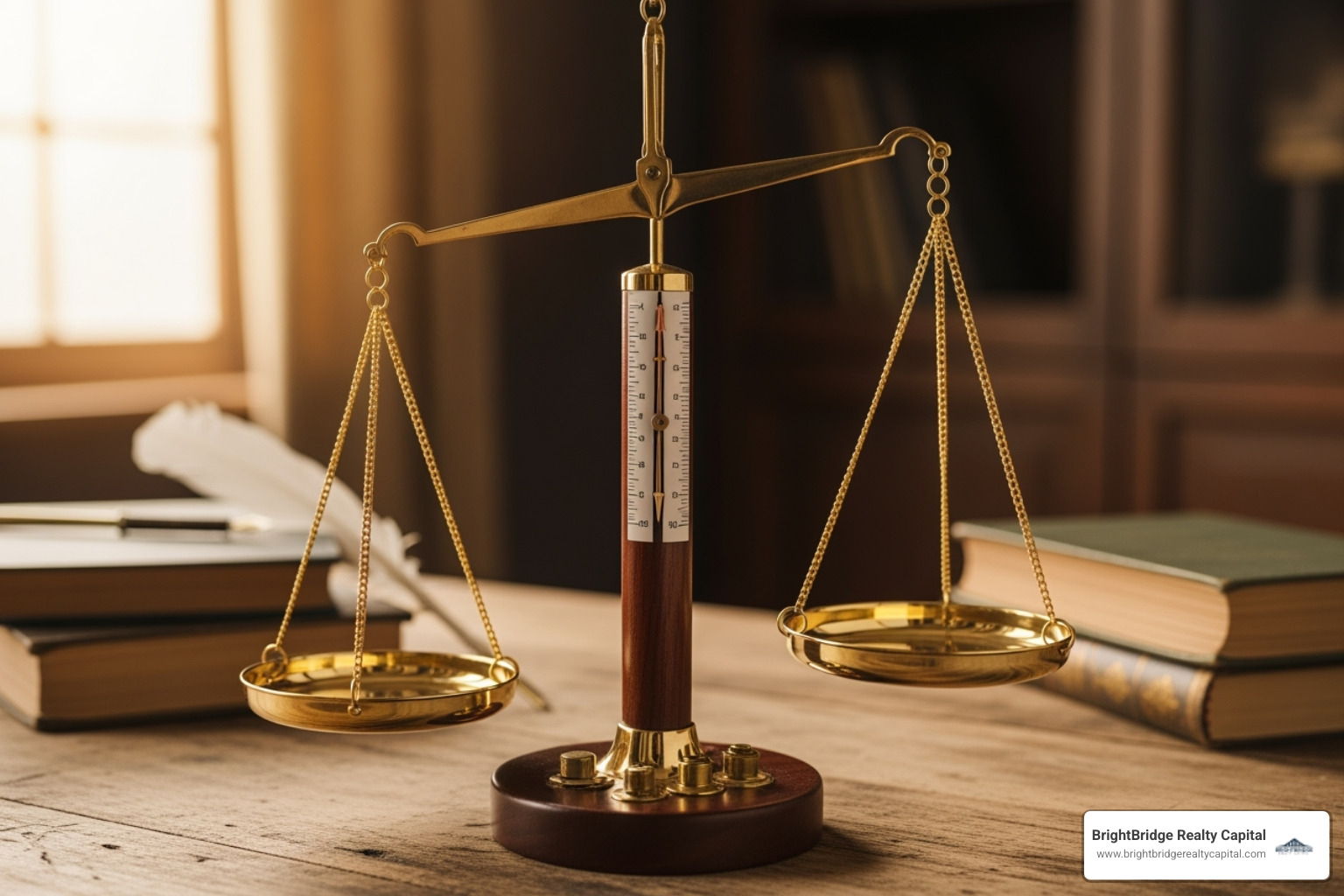Balance scale weighing pros and cons - home equity loan