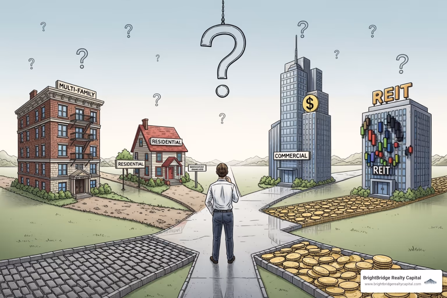 of a flowchart showing different loan paths for investors - Income property loans