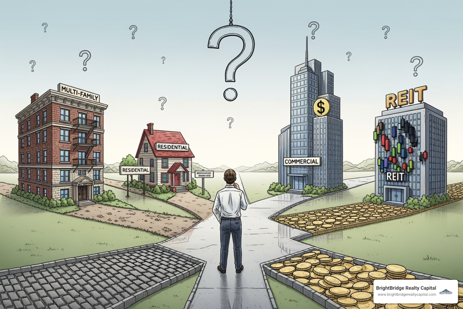 of a flowchart showing different loan paths for investors - Income property loans