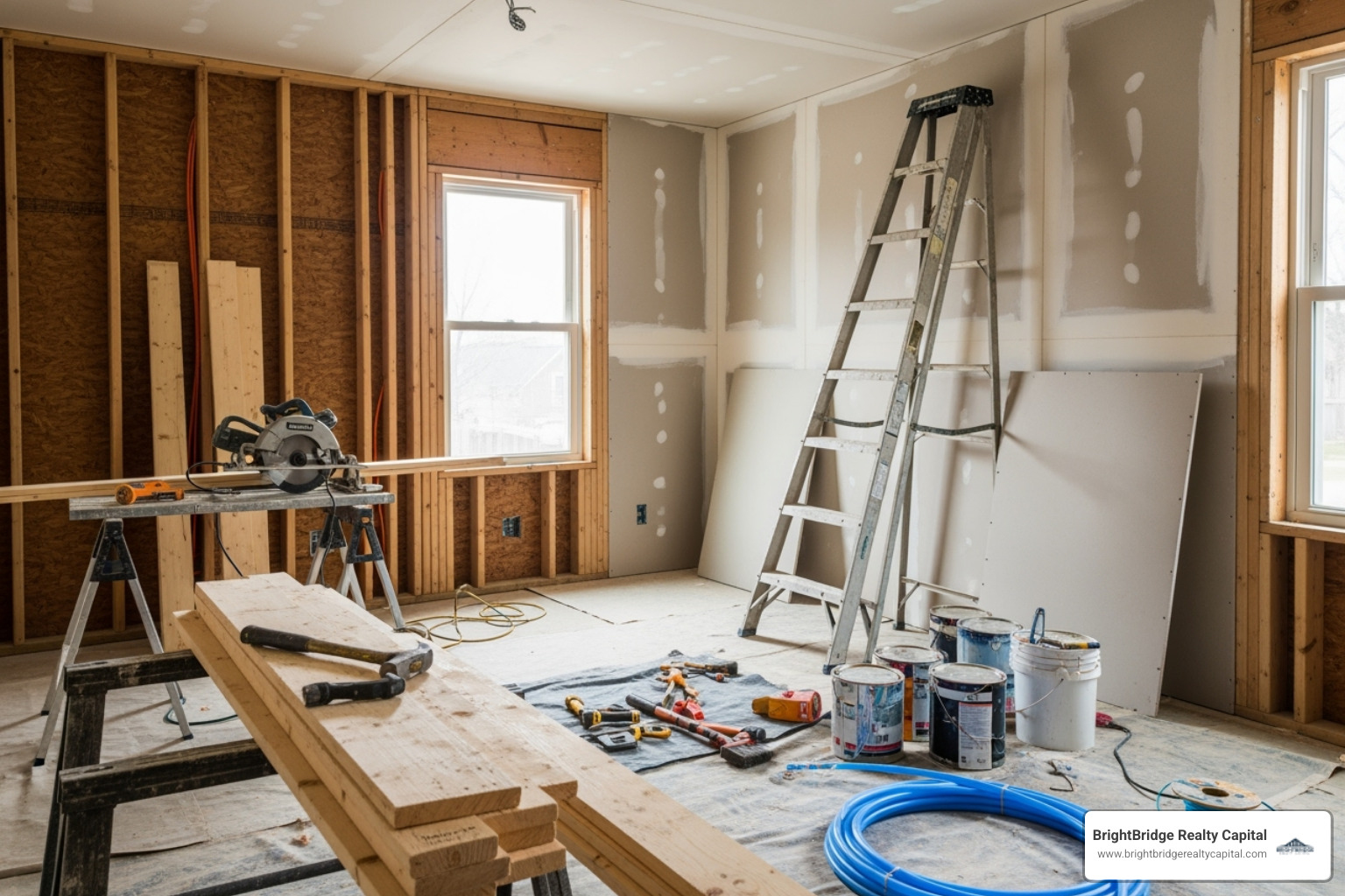 fix and flip property being renovated - High leverage financing fix and flip property being renovated - High leverage financing