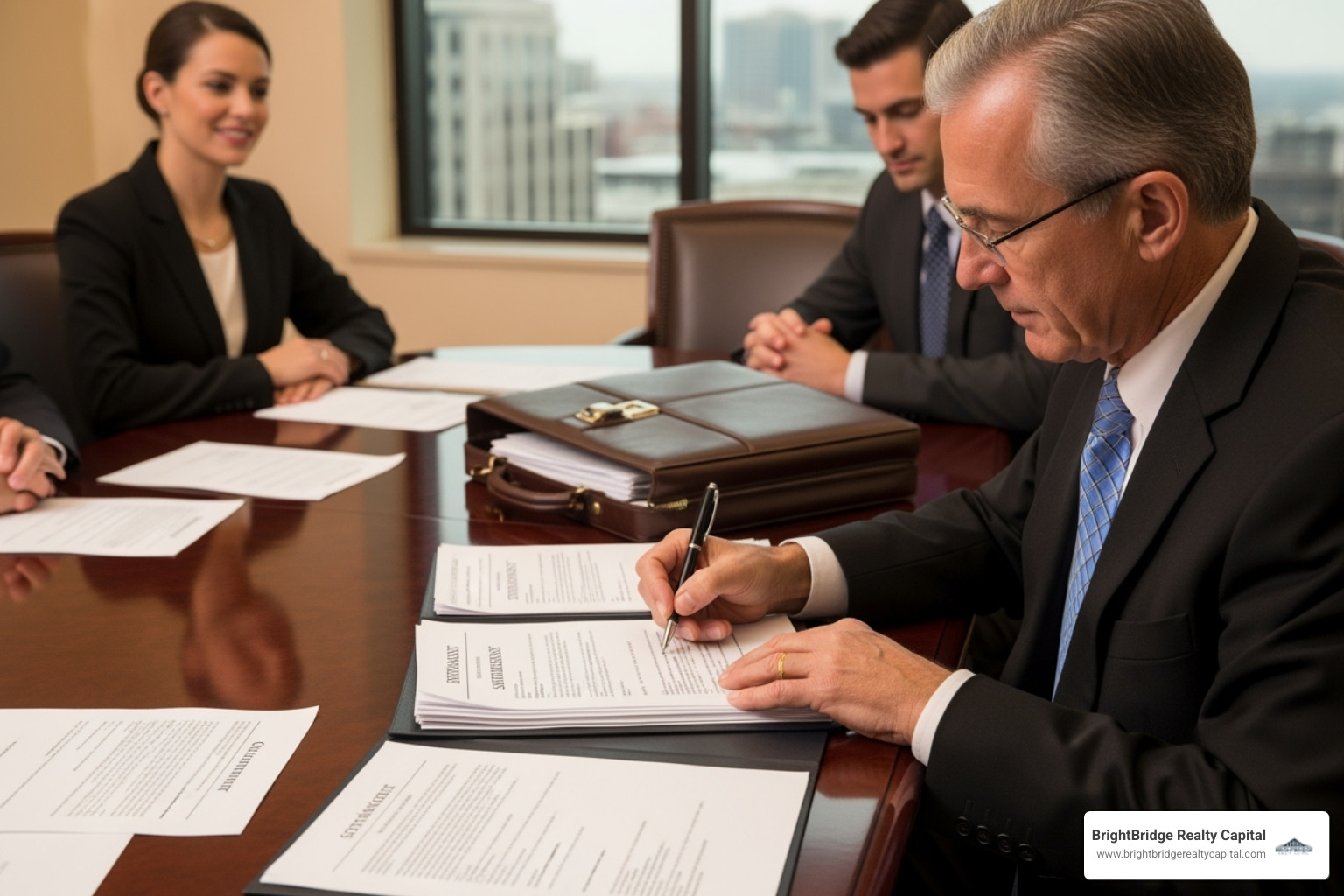 Person signing closing documents for a property - Rental property loans Person signing closing documents for a property - Rental property loans