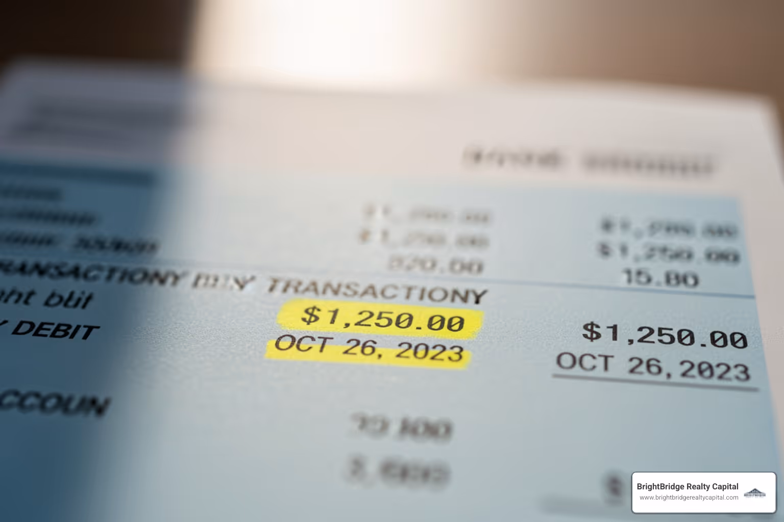 Image of a document with key terms like 'Interest Rate' and 'Loan Term' highlighted - Acquisition bridge financing
