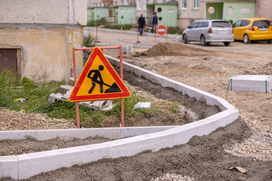 caution sign on a construction site - how to get into flipping homes