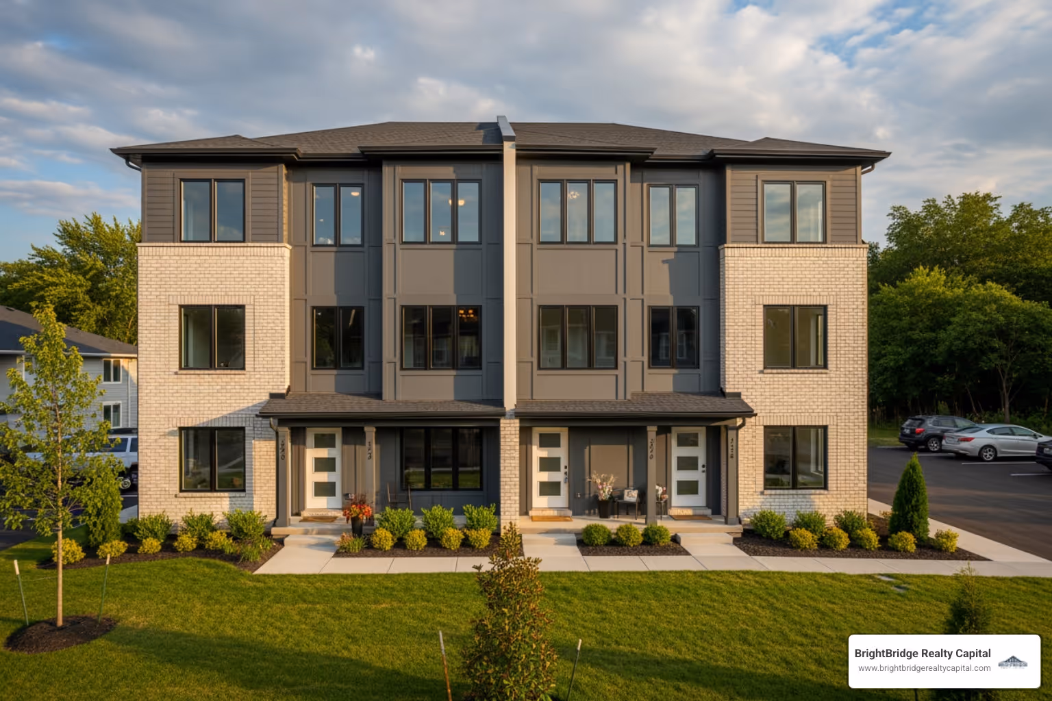 fourplex building - down payment required for rental property