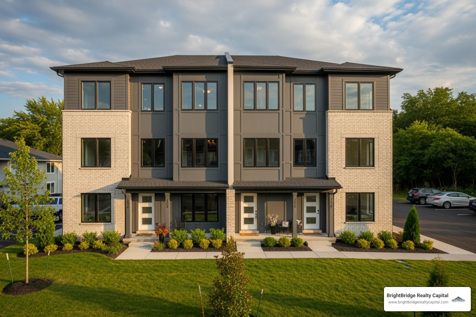 fourplex building - down payment required for rental property